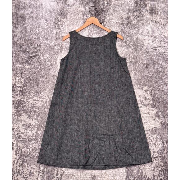 Eileen Fisher Dress XS Womens Hemp Organic Cotton Black Woven Sleeveless - Picture 3 of 8